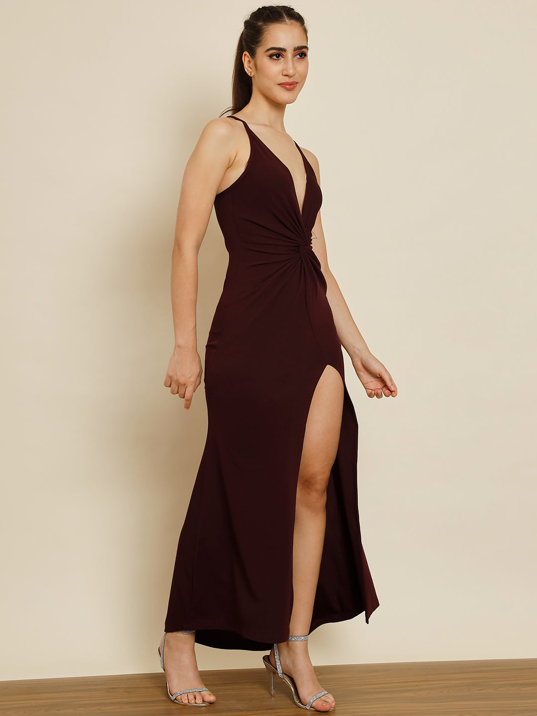 TANDUL Women Maxi Maroon Dress