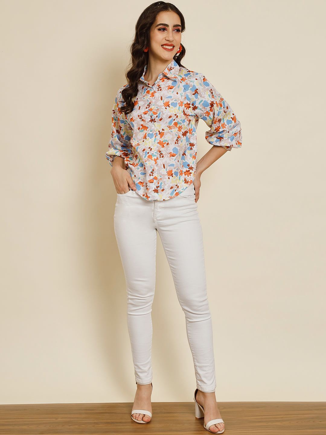 TANDUL Women Printed Casual Multicolor Shirt