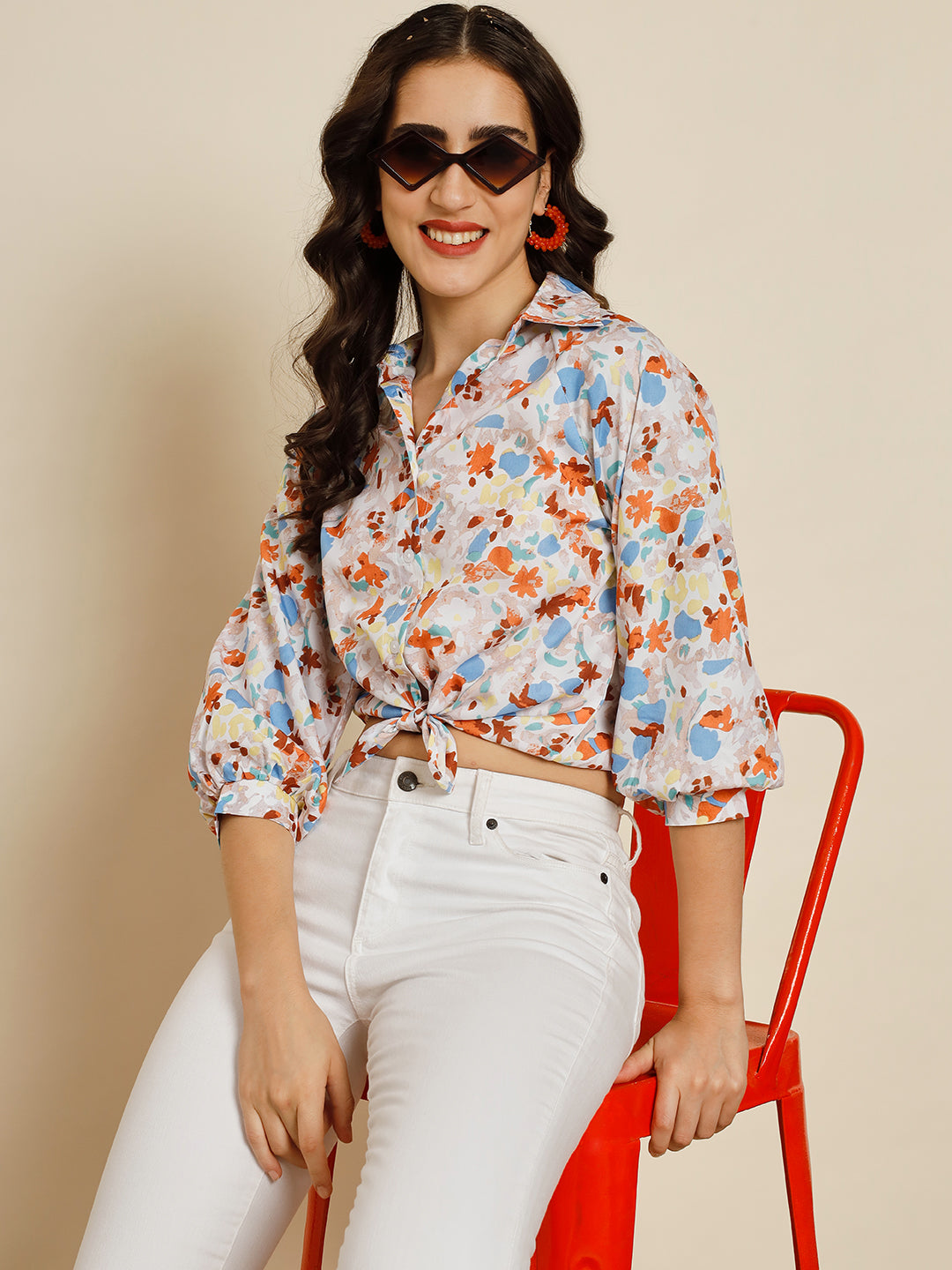 TANDUL Women Printed Casual Multicolor Shirt