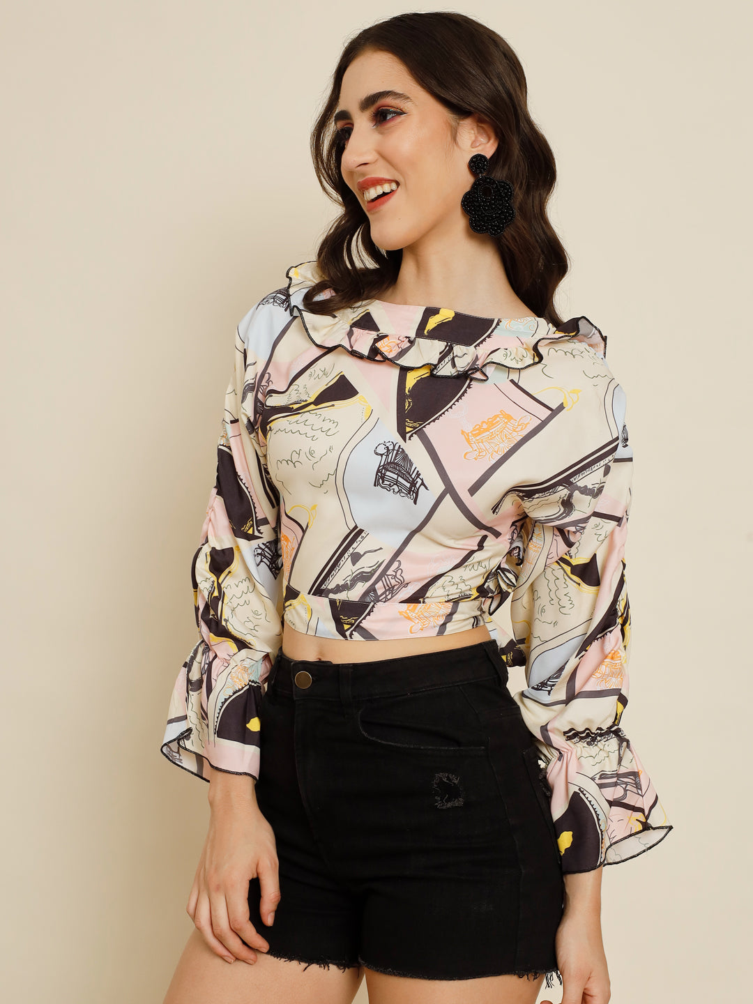TANDUL Casual Printed Women Multicolor Top