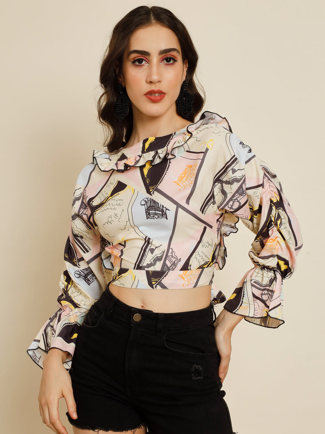 TANDUL Casual Printed Women Multicolor Top