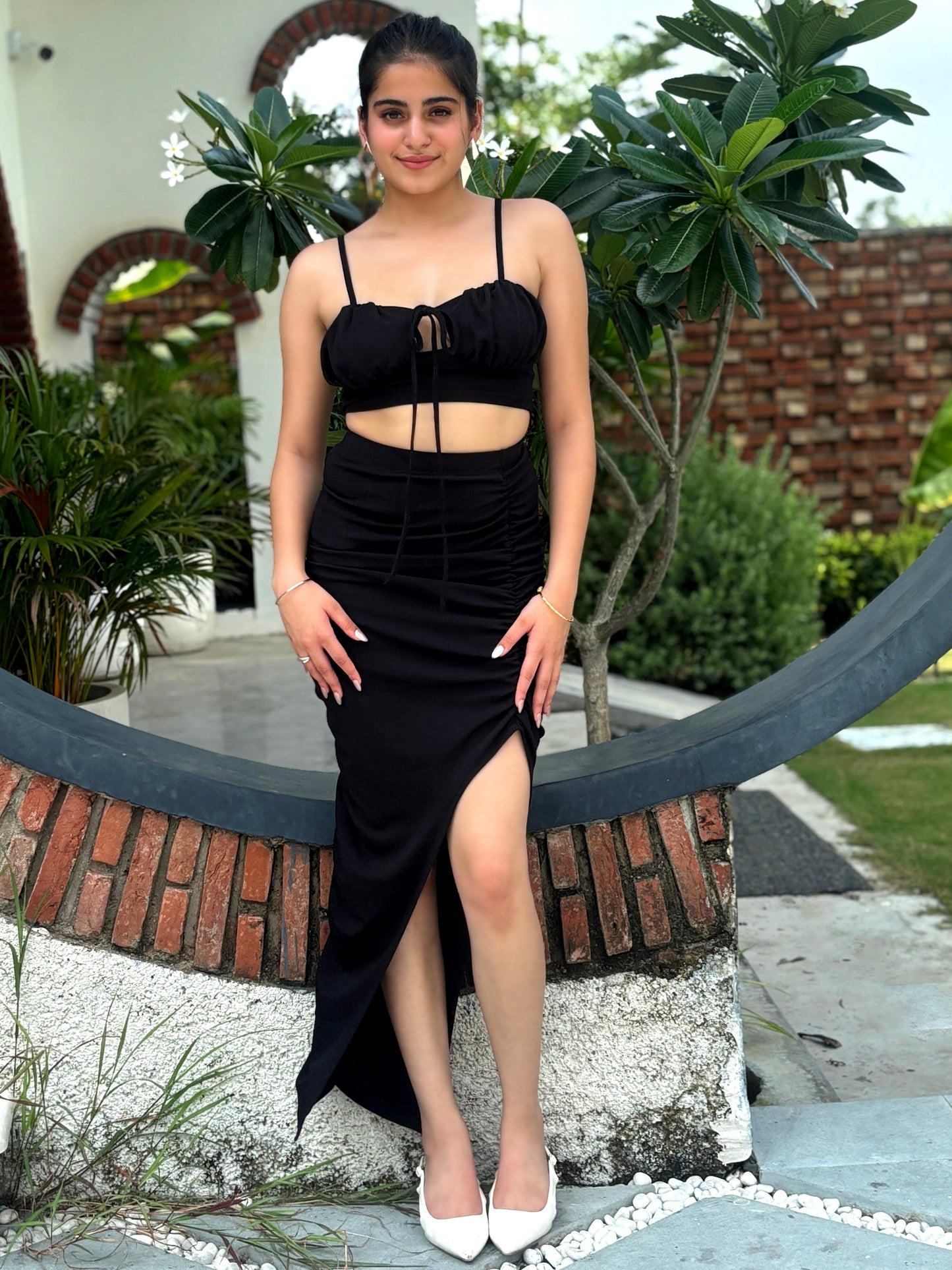 TANDUL Women Stunning Black Co-ord Set