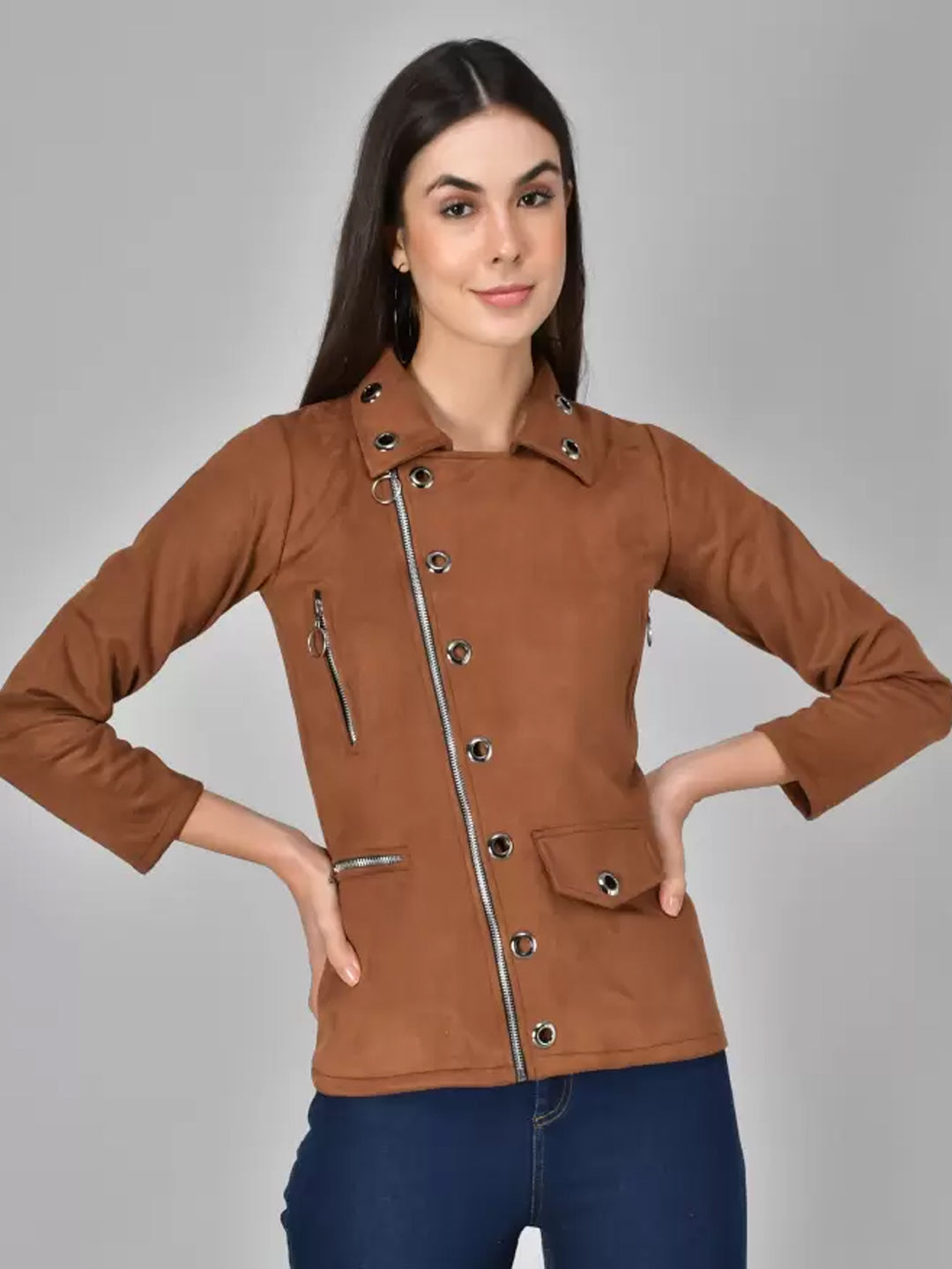 TANDUL  3/4th Sleeve Solid Women Jacket