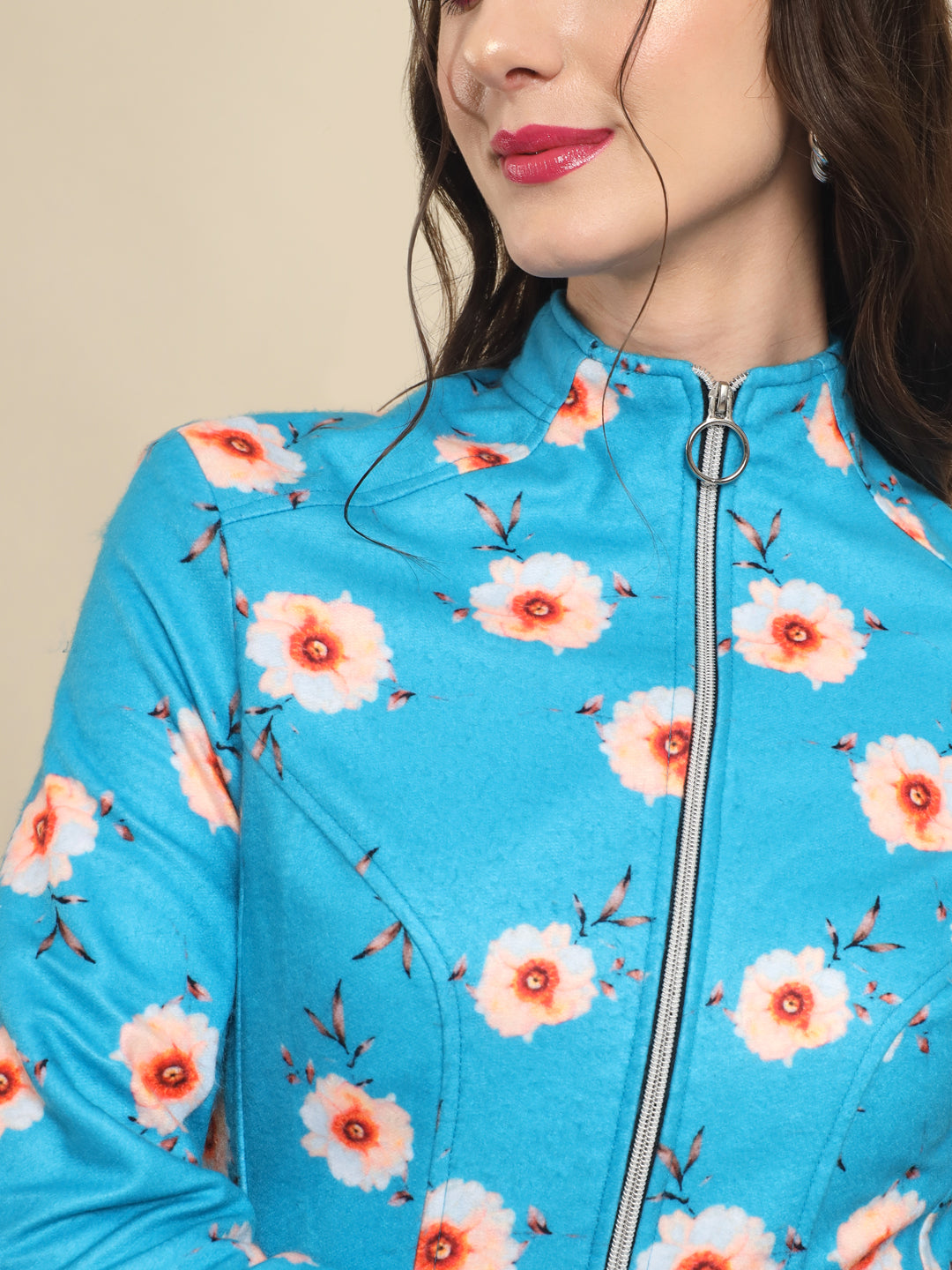 TANDUL  Women Printed Fleece Jacket