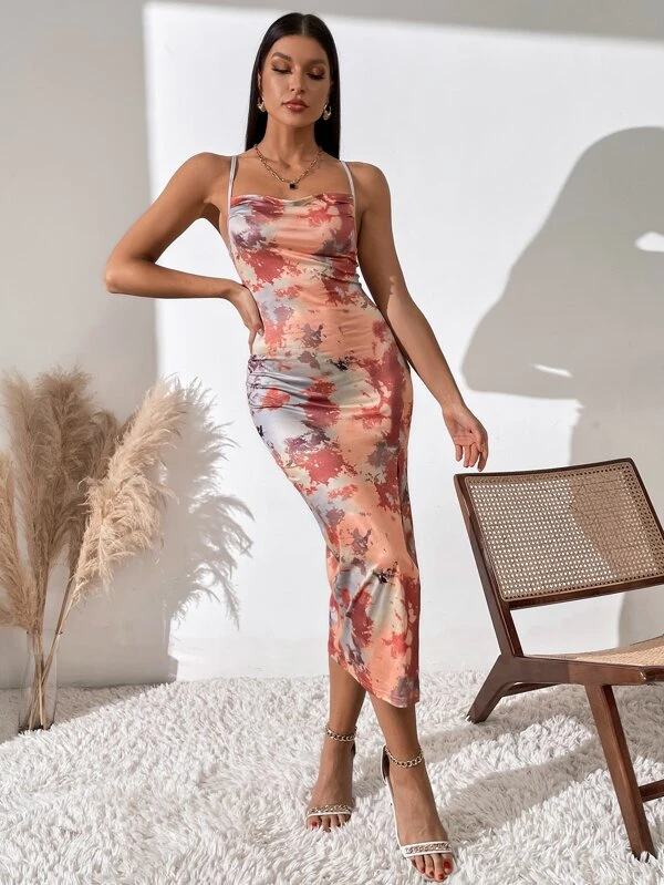 TANDUL Women Asymmetric Multicolor Dress