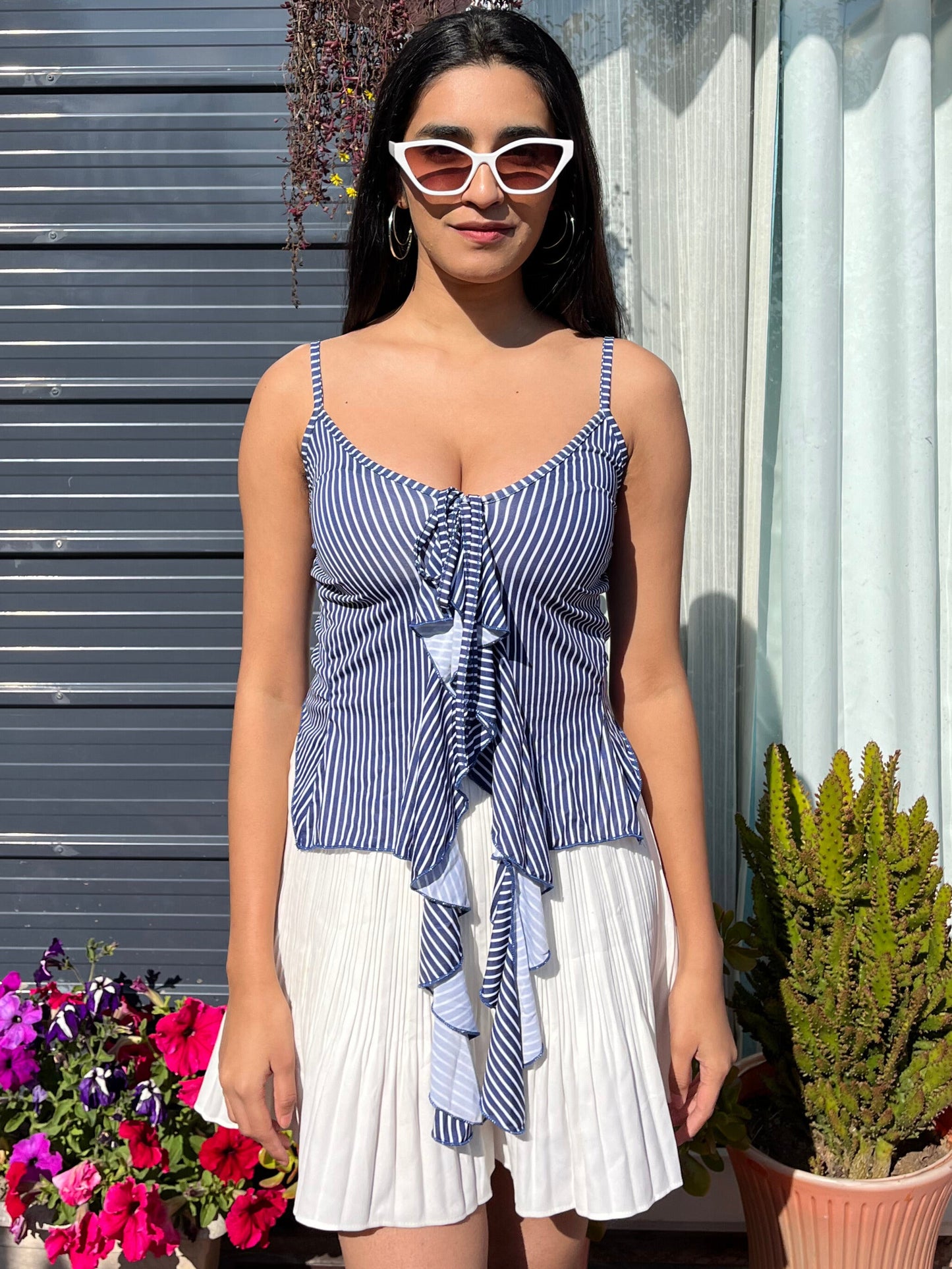 TANDUL Women Stylish Blue Striped Top