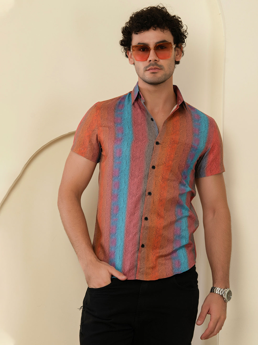 TANDUL Men Printed Casual Multicolor Shirt