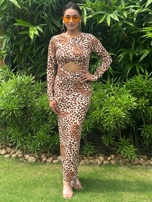 TANDUL Women Stunning Leopard Printed Dress