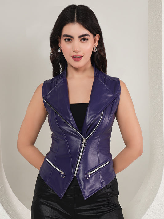 TANDUL  Women Solid Leather Jacket