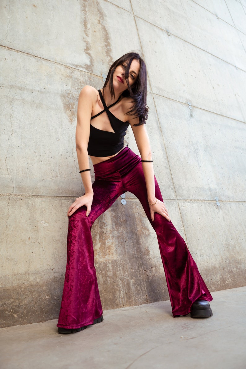 TANDUL  Women Regular Fit Maroon Velvet Trousers