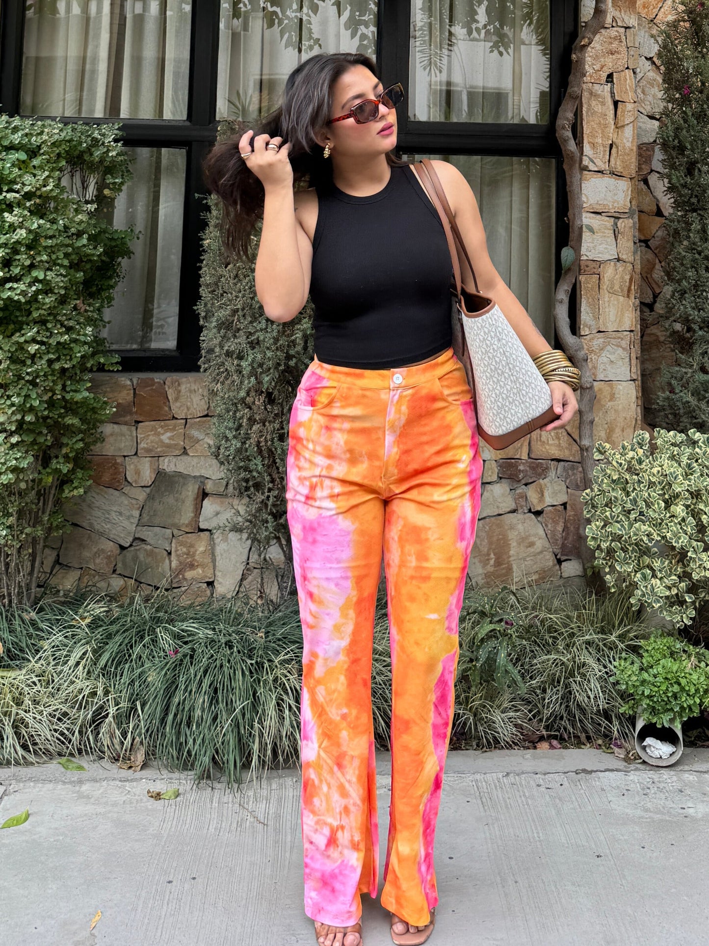 TANDUL  Women Regular Fit Multicolor Lycra Blend Trousers