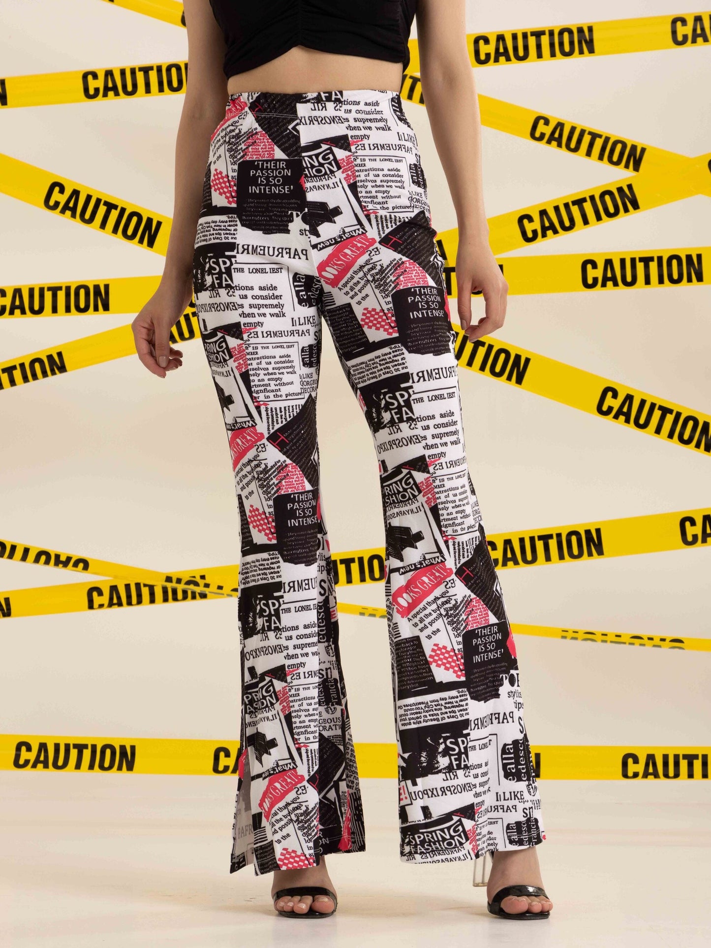 TANDUL  Women Regular Fit Multicolor Lycra Blend Trousers