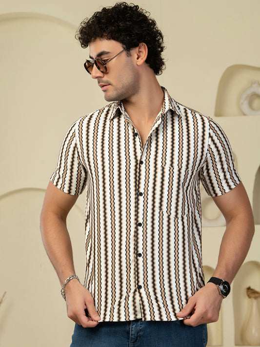 TANDUL Men Printed Casual Multicolor Shirt