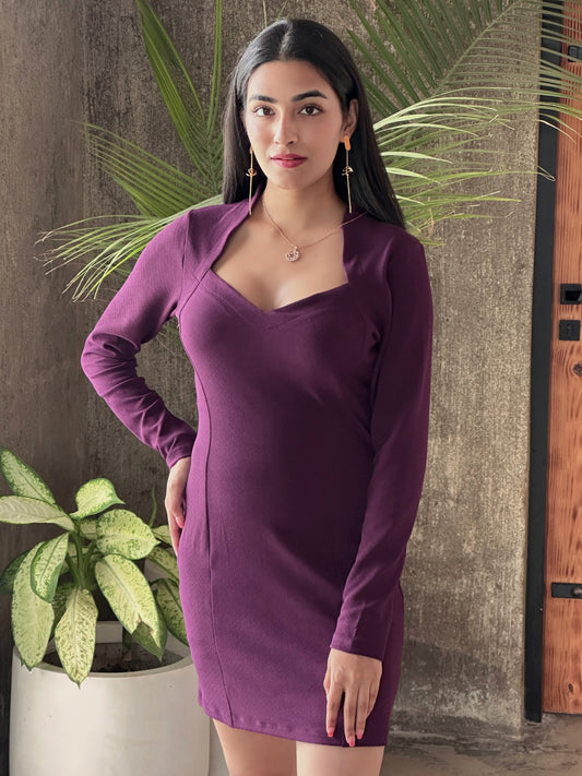 TANDUL Women Solid Purple Dress