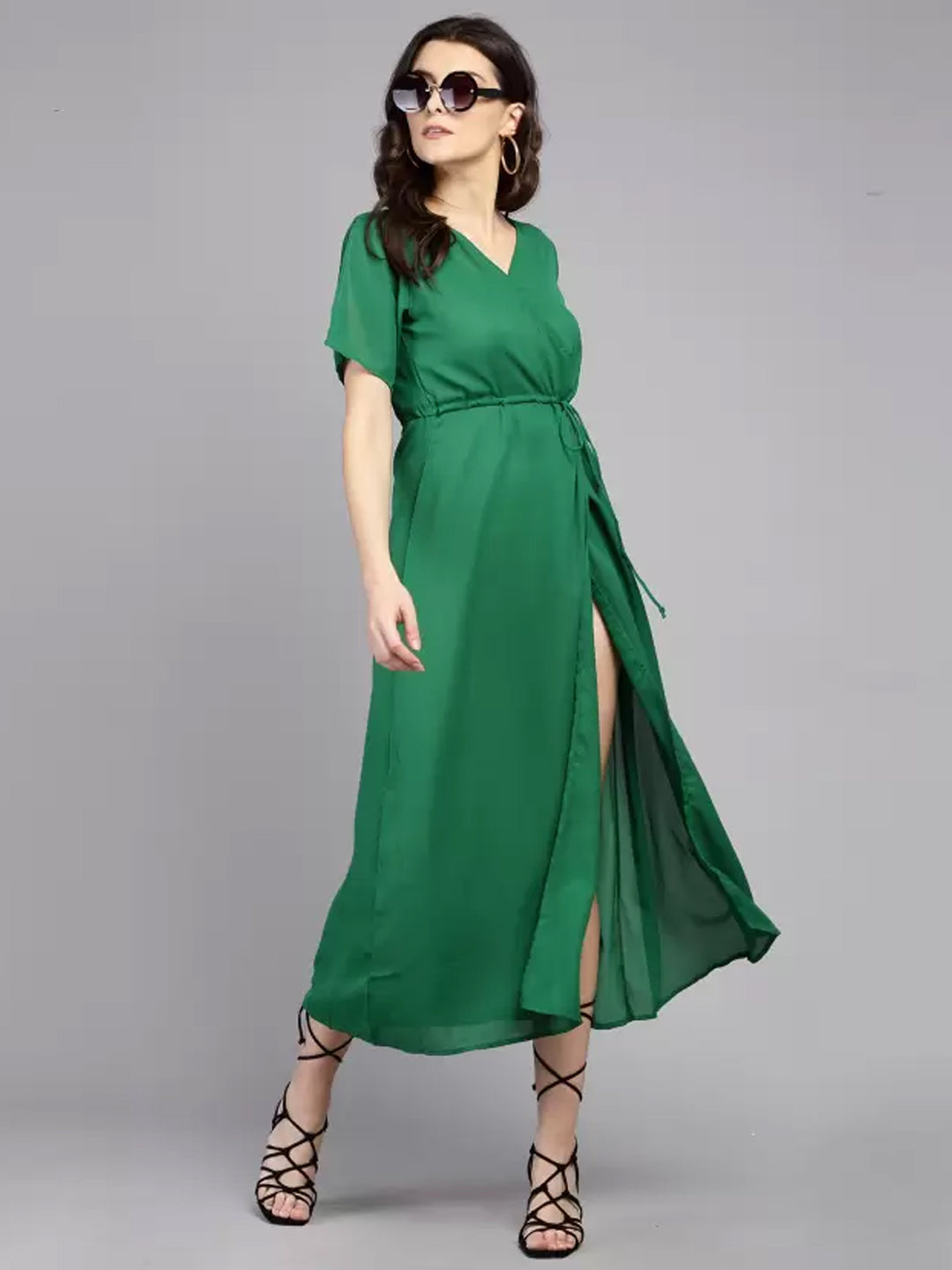 TANDUL  Women Maxi Green Dress