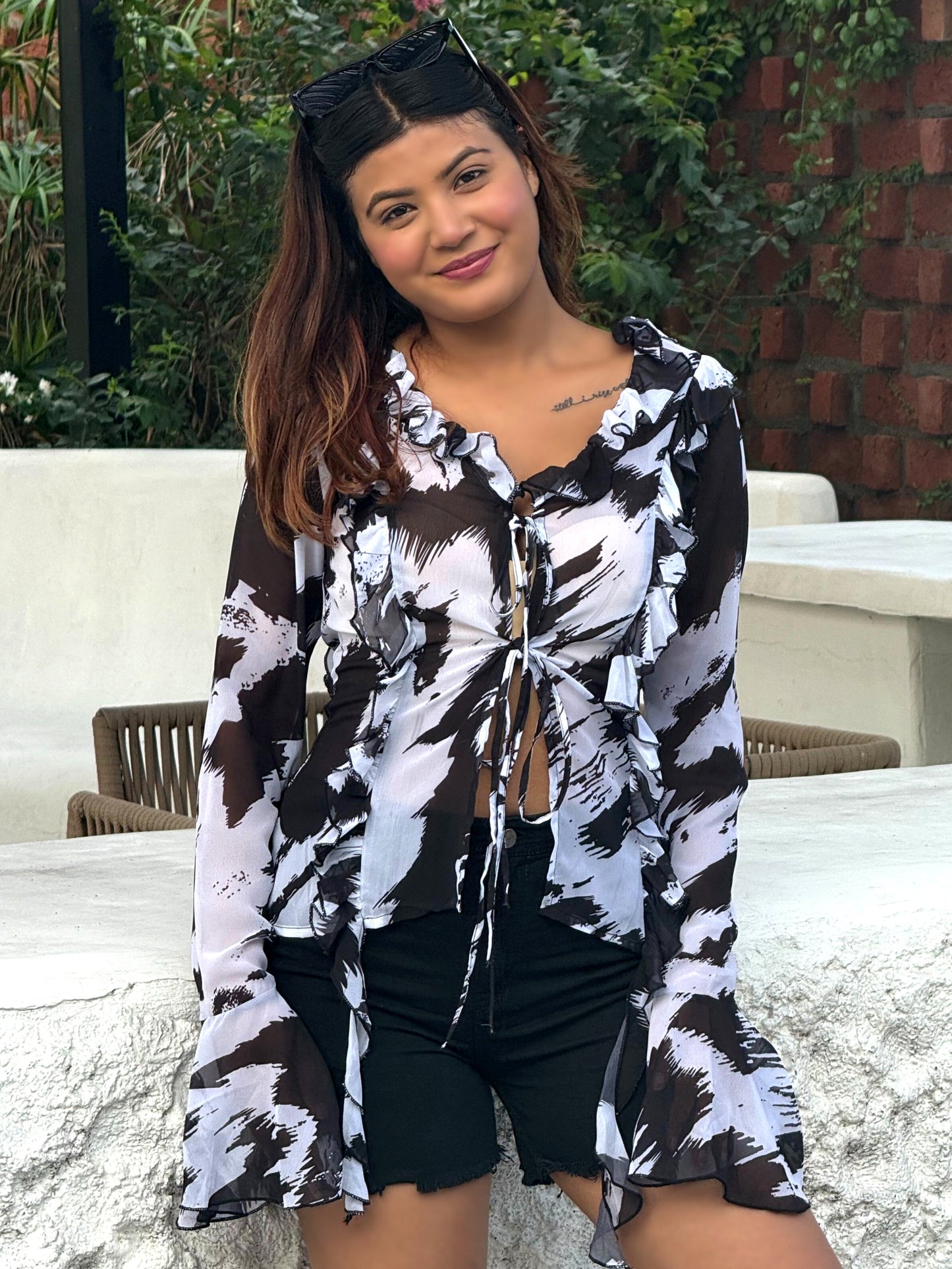 TANDUL Women Multicolor Georgette Top