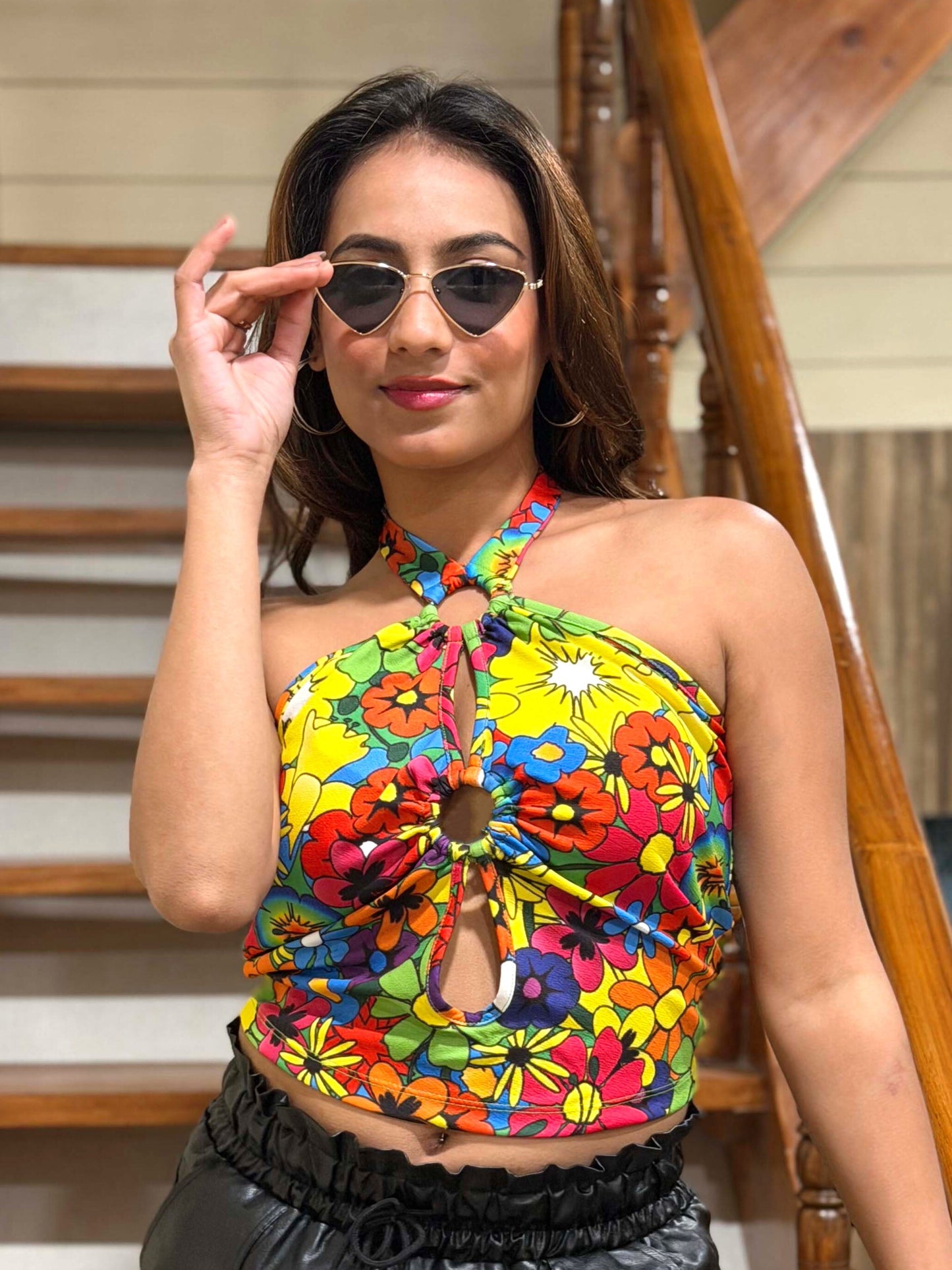 TANDUL Women Multicolor Floral Printed Top