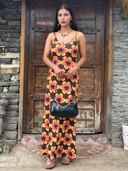 TANDUL Women's Vibrant Floral Printed Dress