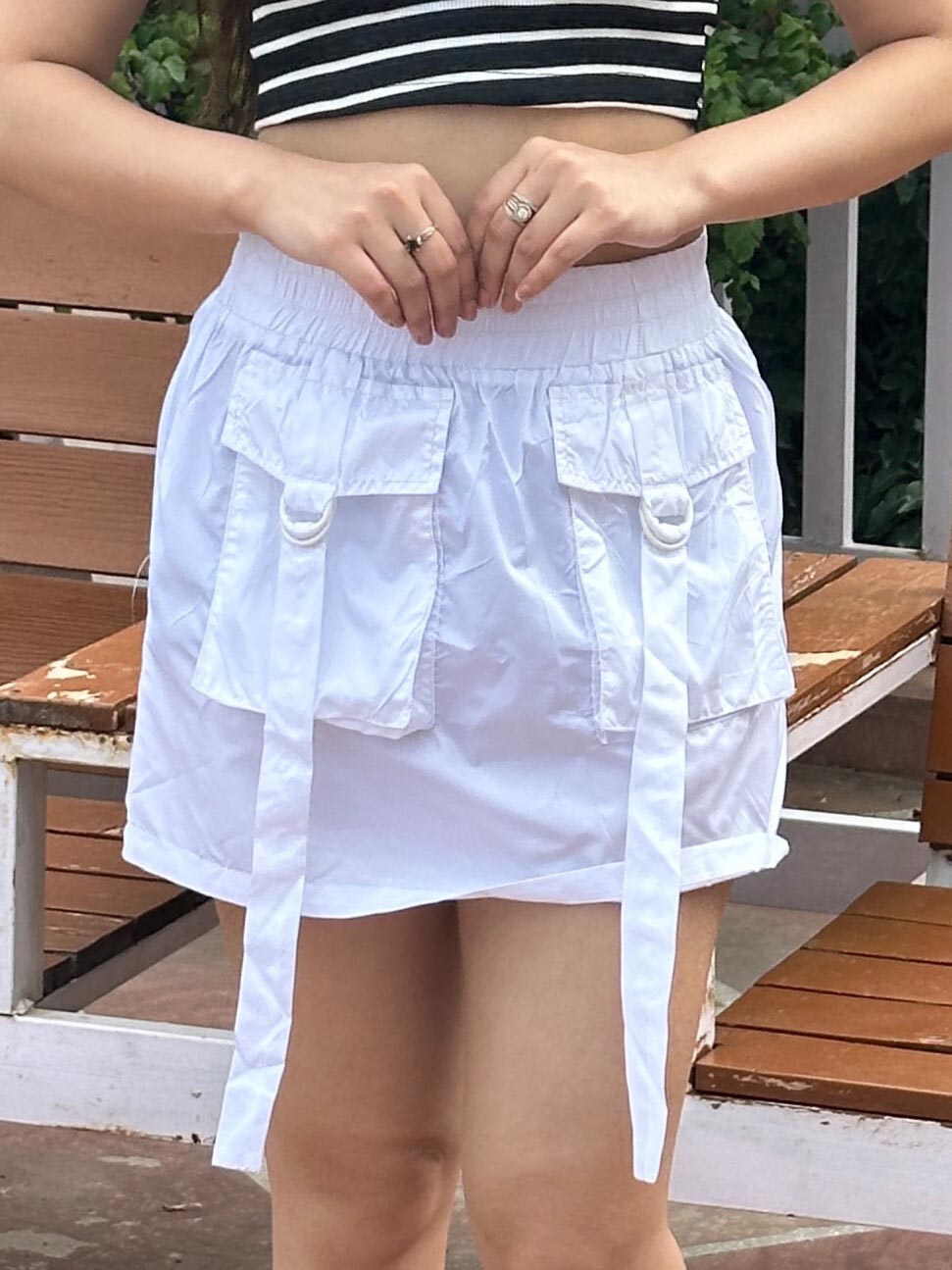 TANDUL Women White Solid Mini Skirt