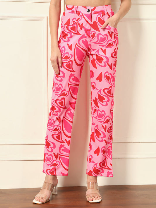 TANDUL  Women Regular Fit Multicolor Lycra Blend Trousers