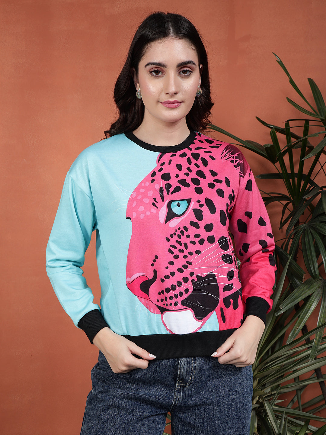 TANDUL Women Tiger Printed Sweatshirt
