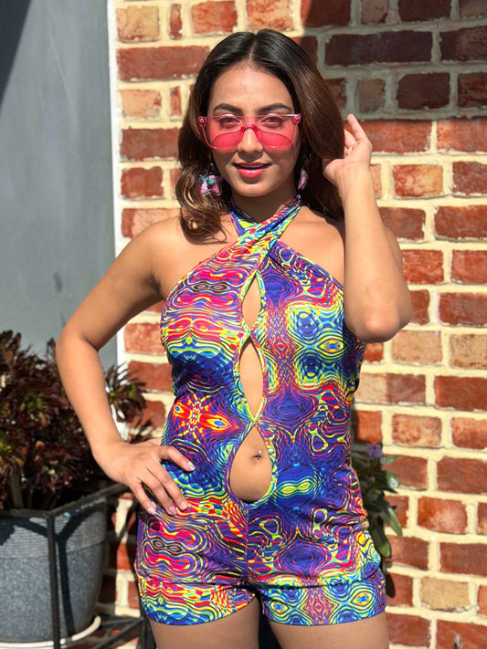 TANDUL Women Multicolor Printed Playsuit