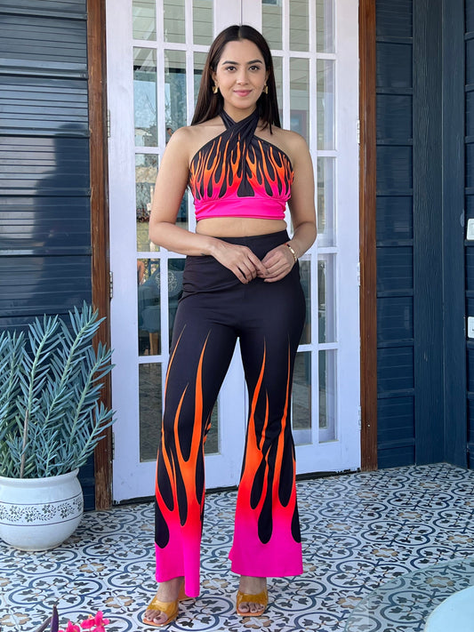 TANDUL Women Bold Flame Printed Co-ord Set
