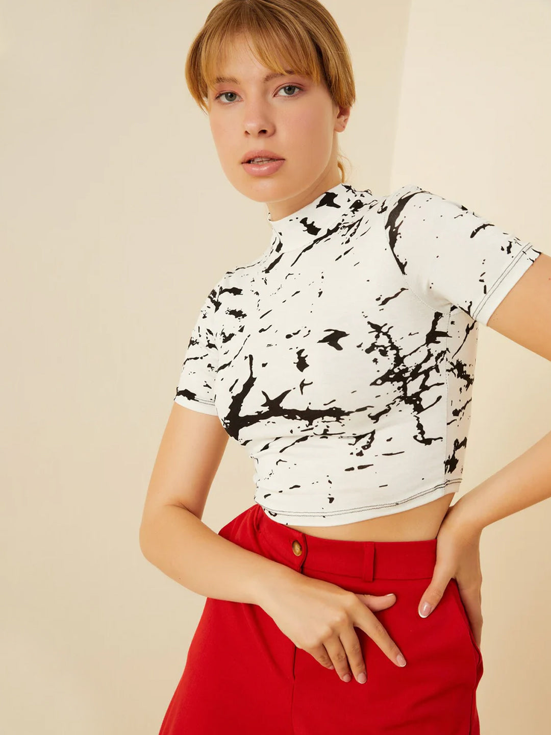 TANDUL Casual Regular Sleeves Printed Women Multicolor Top