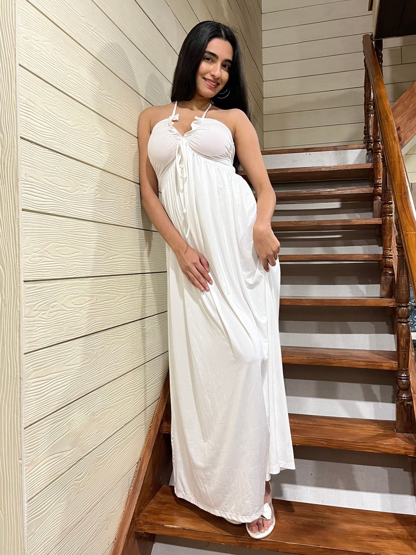 TANDUL Women Stunning White Dress