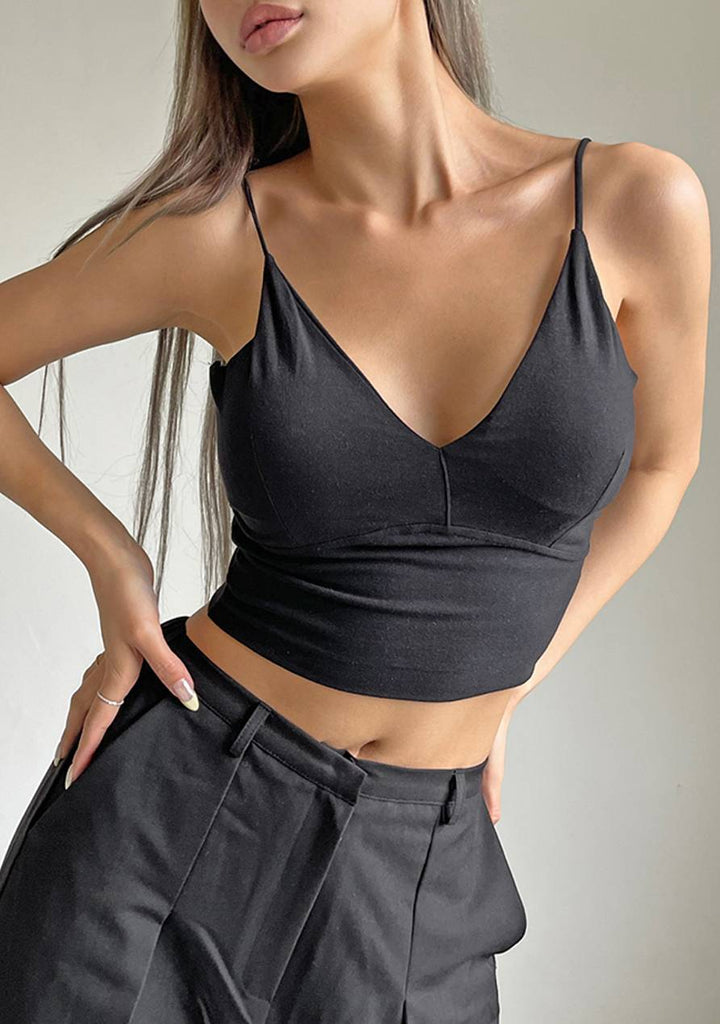 TANDUL Casual Sleeveless Solid Women Black Top
