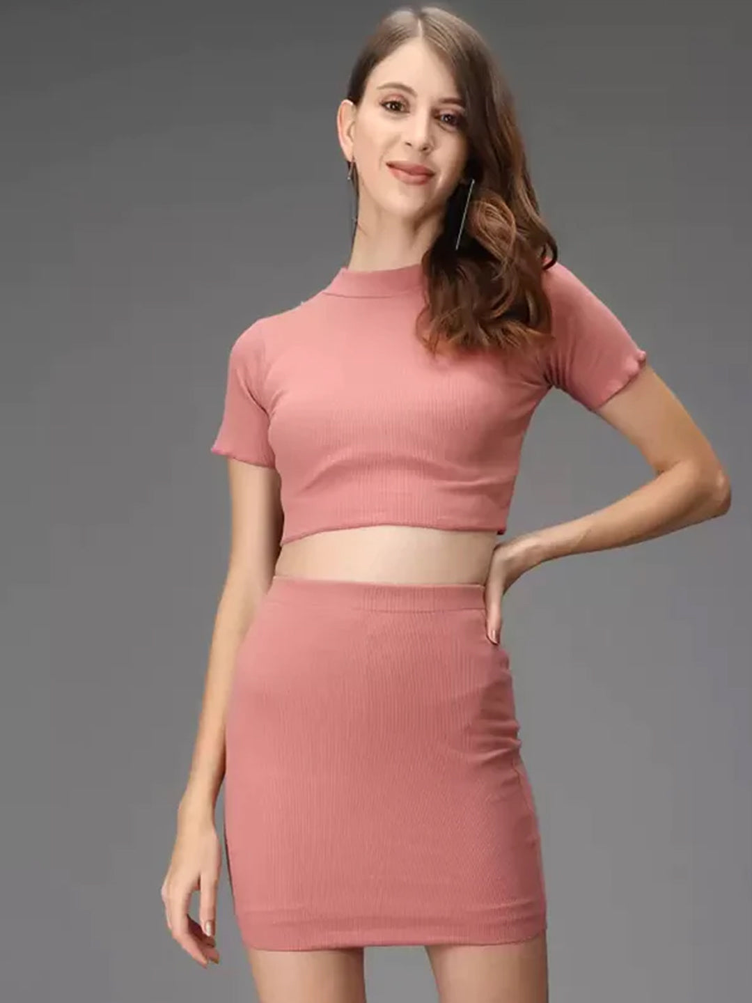 TANDUL  Women Two Piece Dress Pink Dress