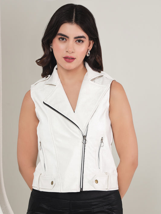 TANDUL  Women Solid Leather Jacket
