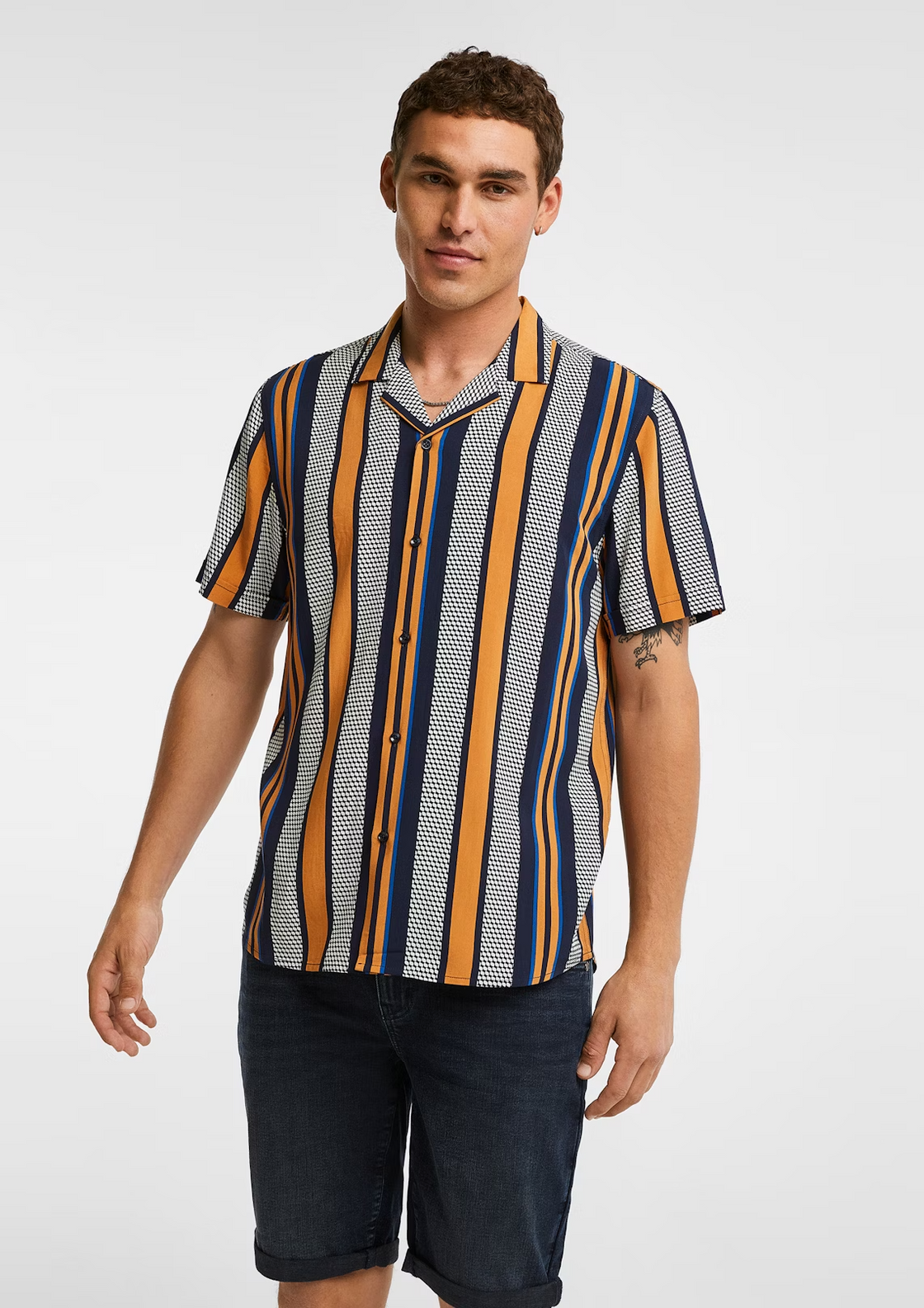 TANDUL Striped Printed Half Sleeves Casual Shirt