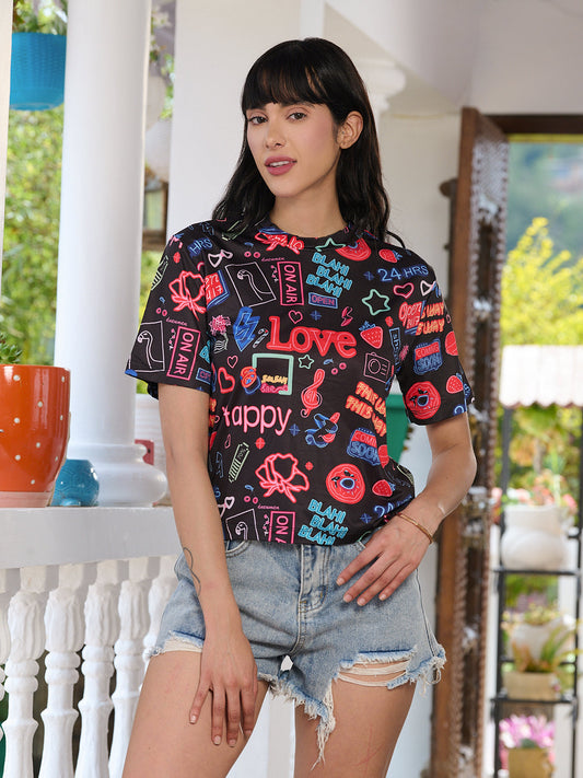 TANDUL Women Printed T-shirt