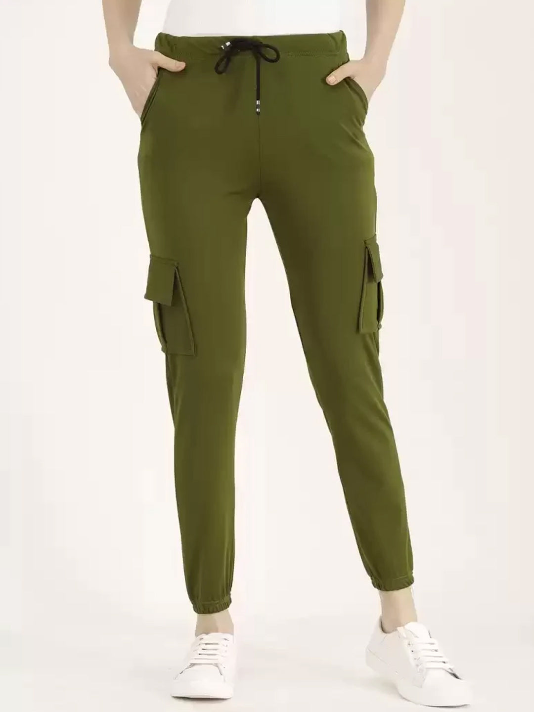 TANDUL  Regular Fit Women Green Lycra Blend Trousers