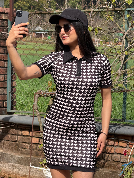 TANDUL Classic Check Printed  Dress