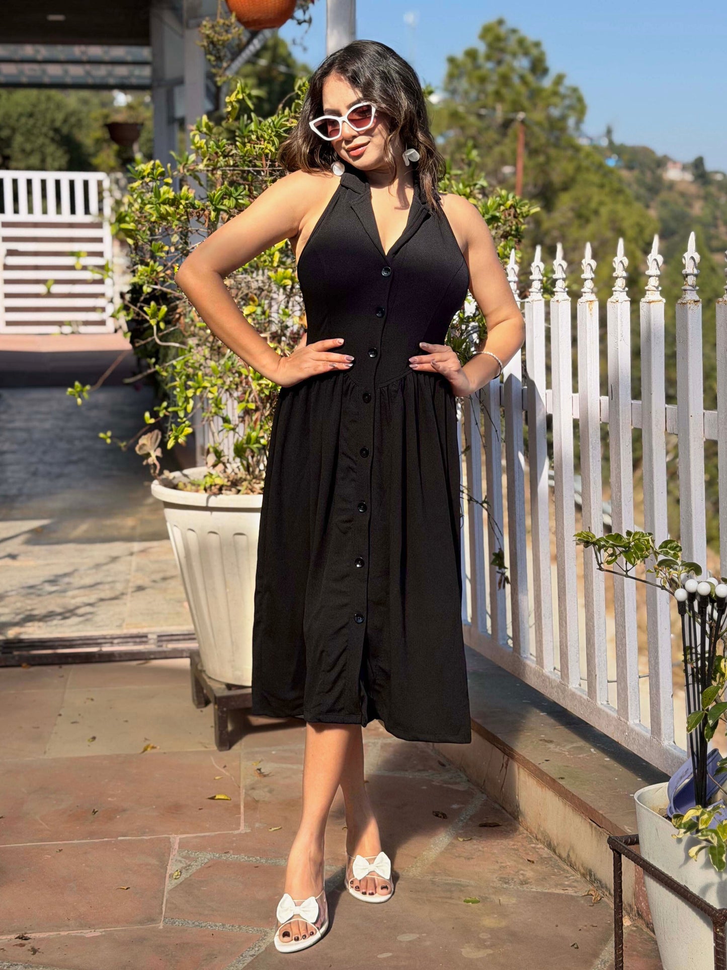 TANDUL Women Stunning Black Dress