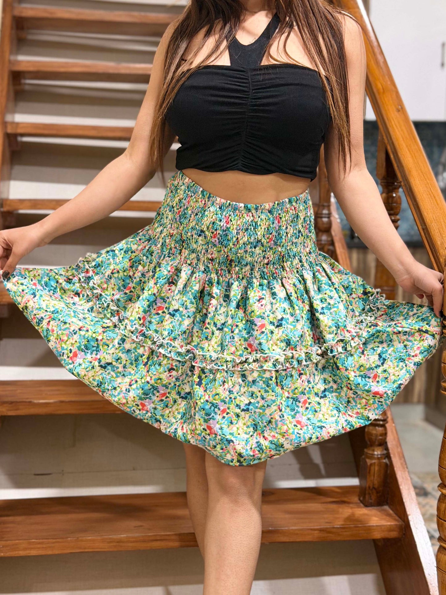 TANDUL Women Stunning Floral Printed Skirt