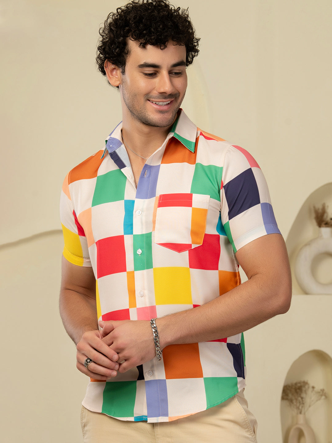 TANDUL Men Printed Casual Multicolor Shirt