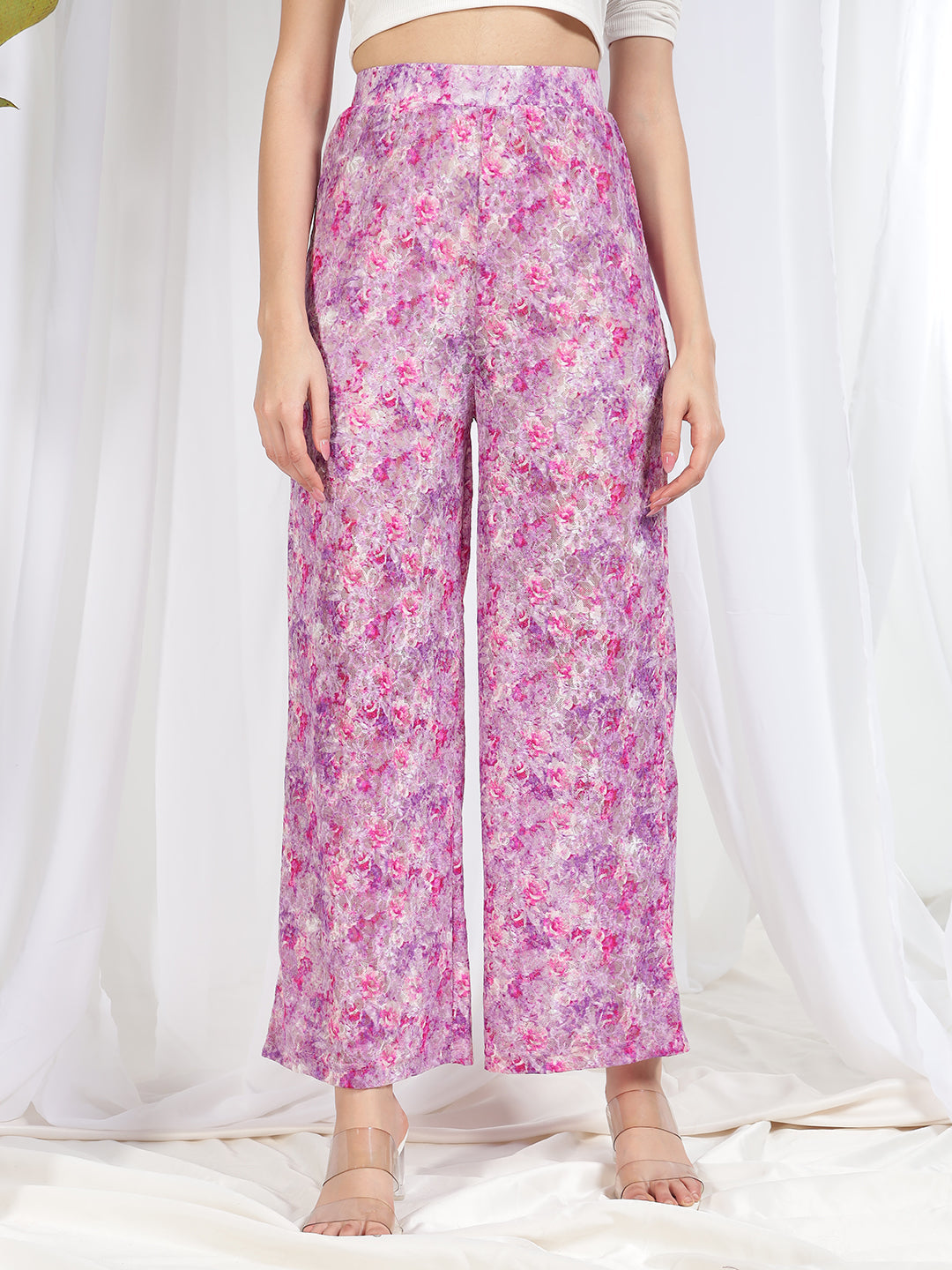 TANDUL Women Pink Printed Trouser