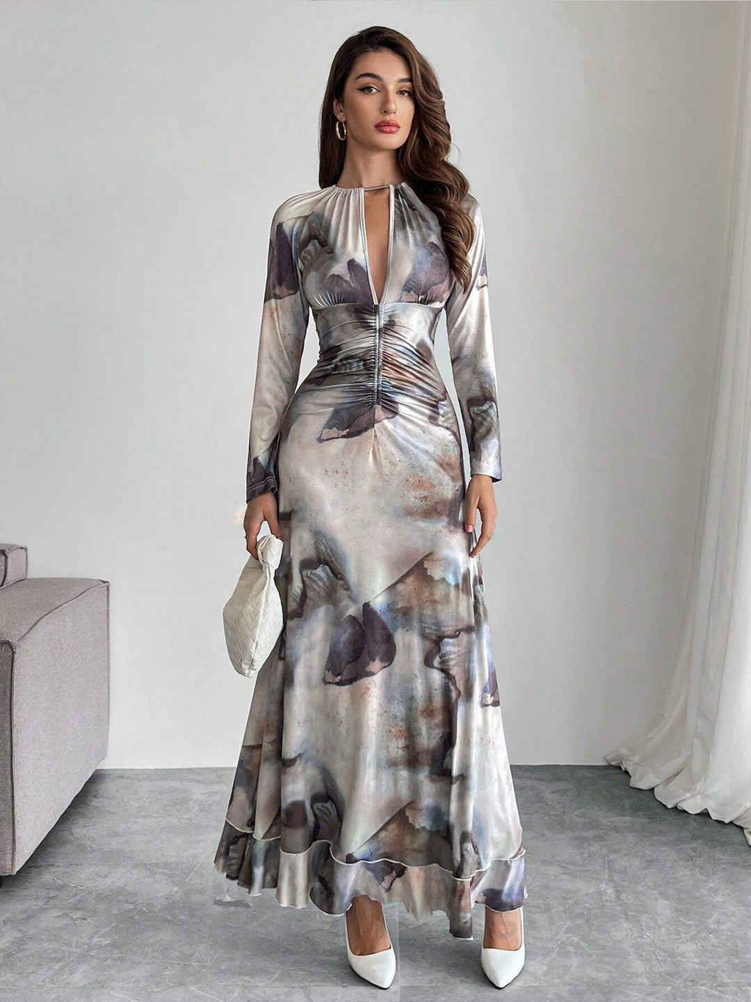 TANDUL  Women Fit and Flare Grey Dress