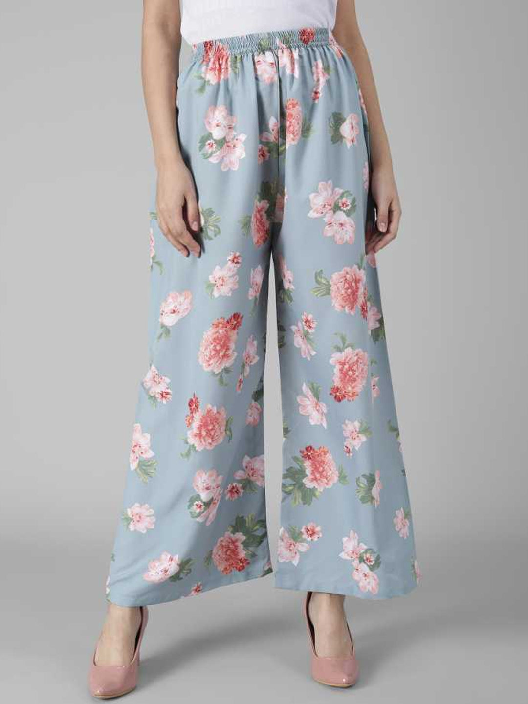 Relaxed Women Multicolor Crepe Trousers