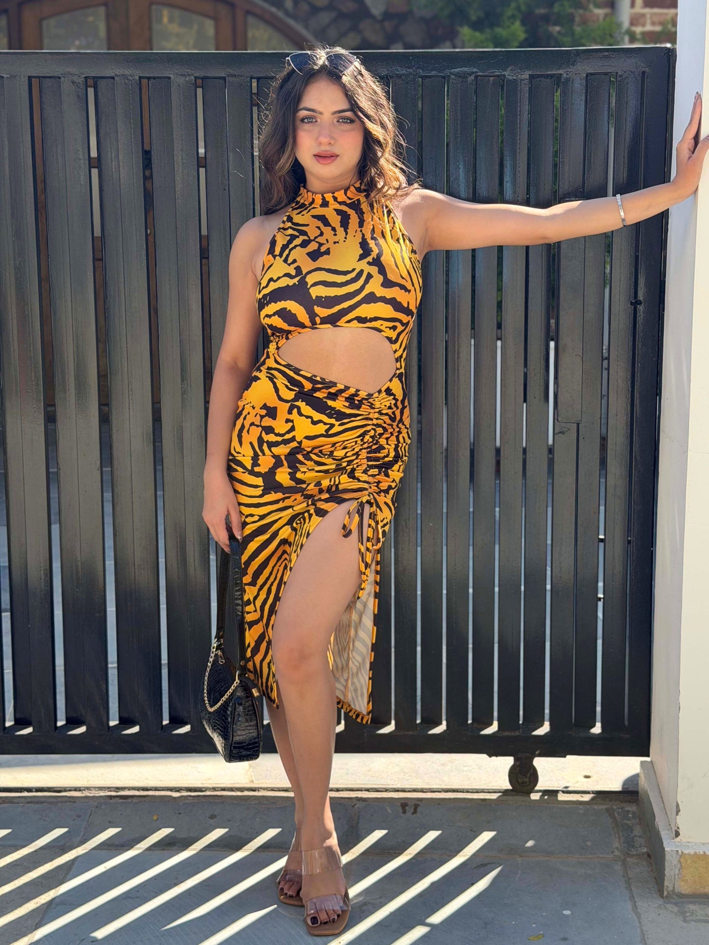 TANDUL Women Bold Tiger Printed Dress