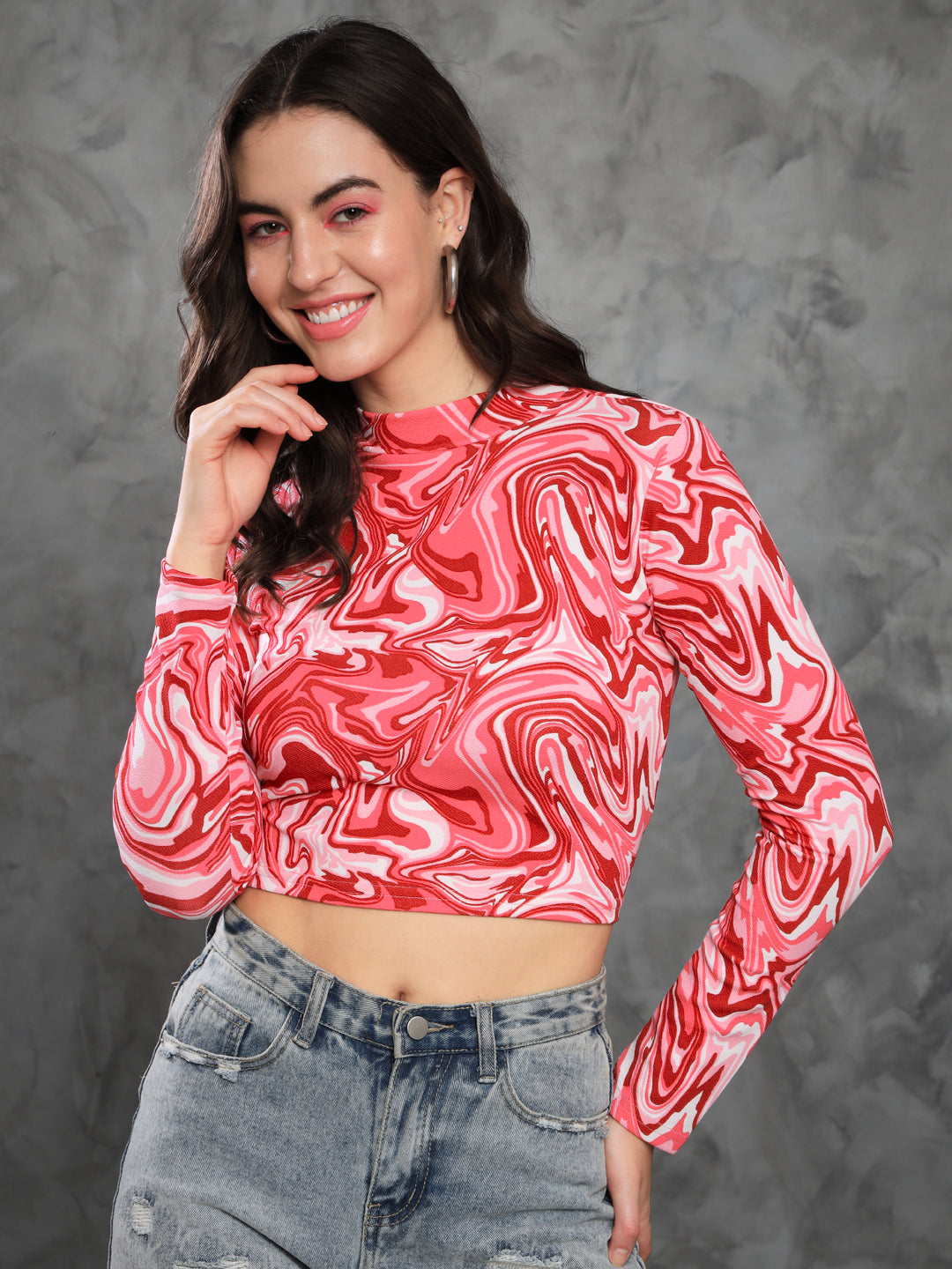 TANDUL Casual Regular Sleeves Printed Women Multicolor Top