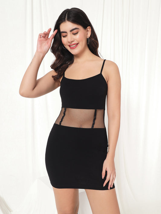 TANDUL  Women Bodycon Black Dress