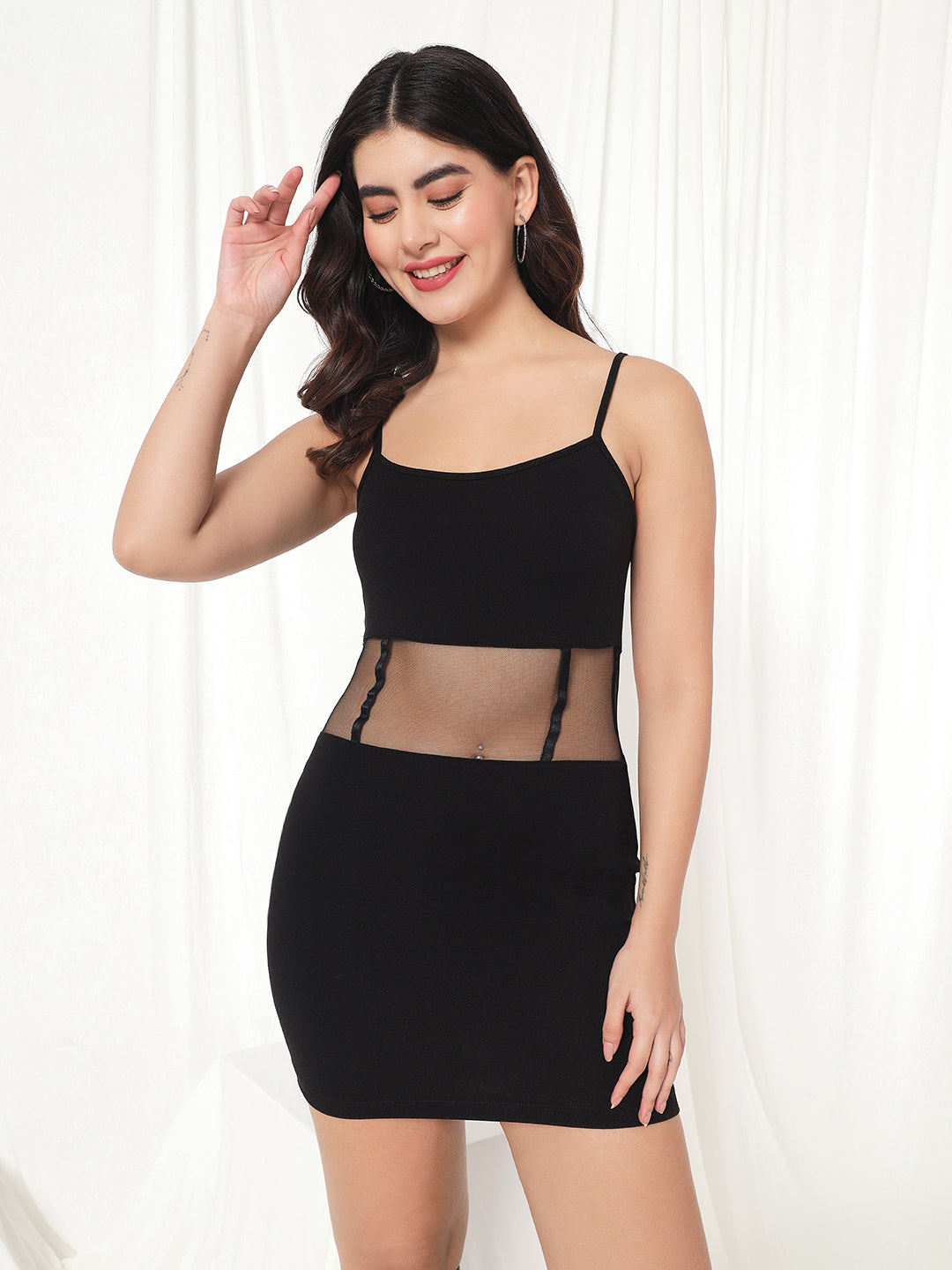 TANDUL  Women Bodycon Black Dress