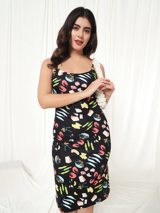 TANDUL  Women Bodycon Black Dress