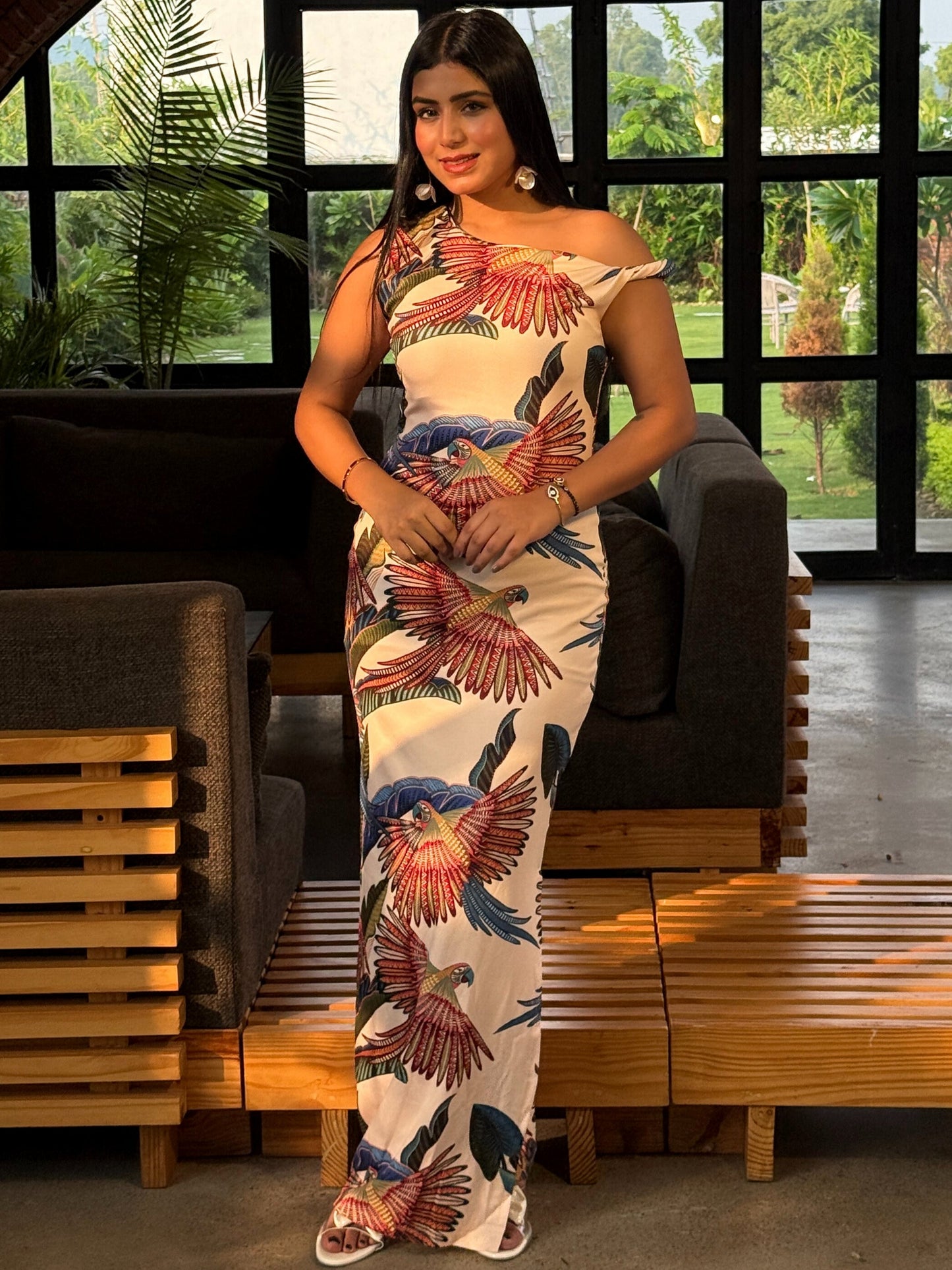 TANDUL Women Stunning Tropical Printed Dress