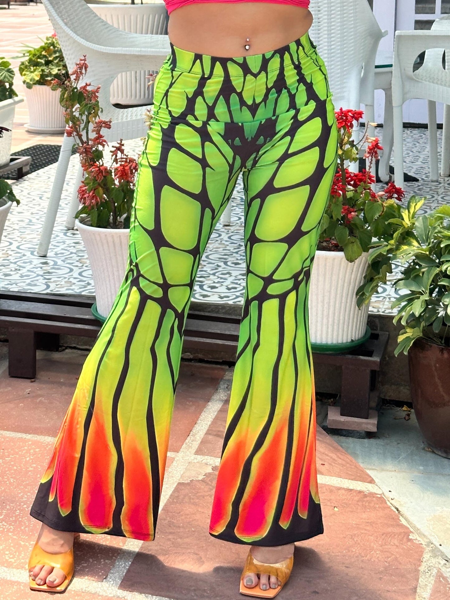 TANDUL Women Butterfly Printed Flared Trouser