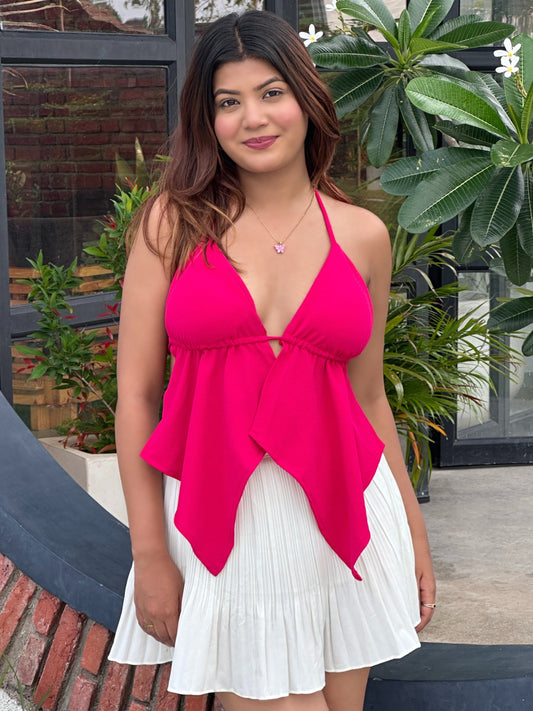TANDUL Women Stylish Fuchsia Pink Bralet Top